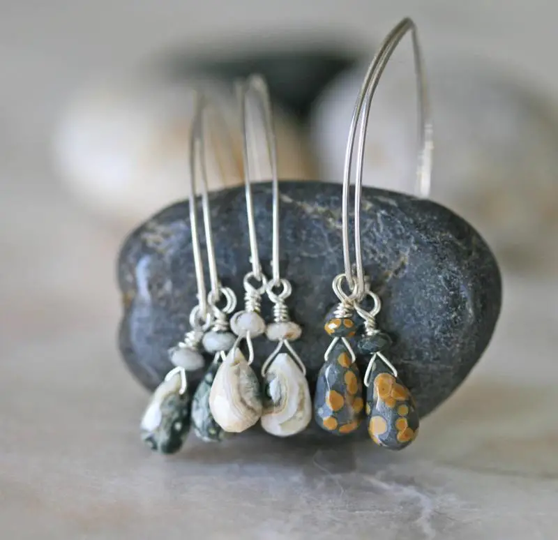 Ocean Jasper Dangle Earrings