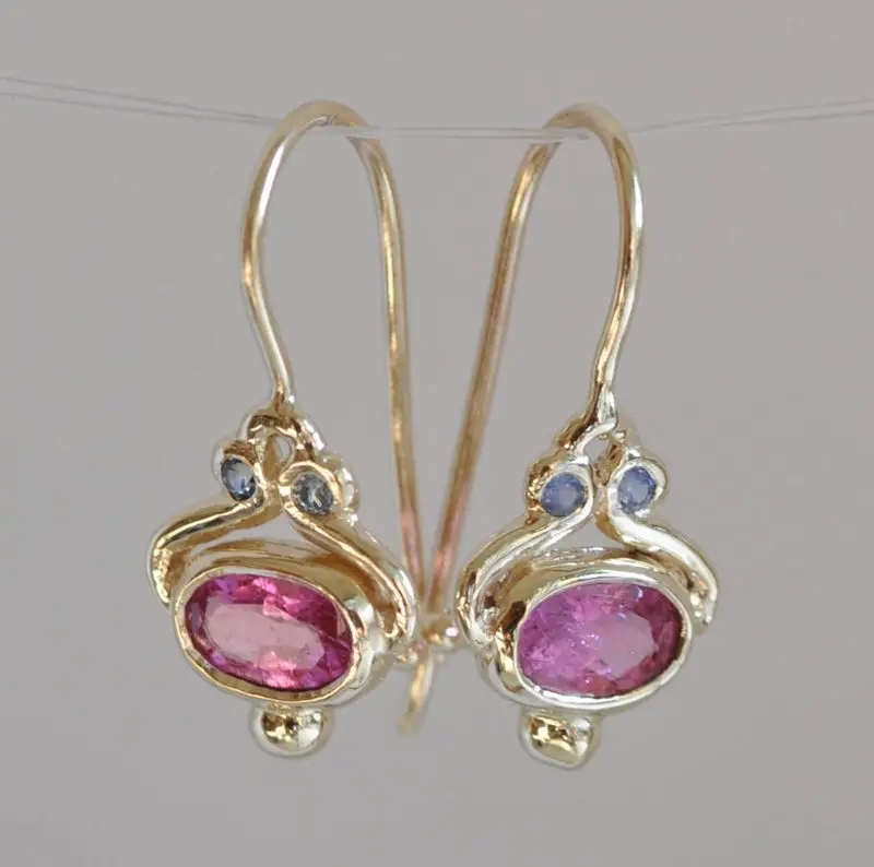 Pink Tourmaline Drop Earrings