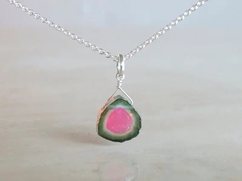 Watermelon Tourmaline Necklace