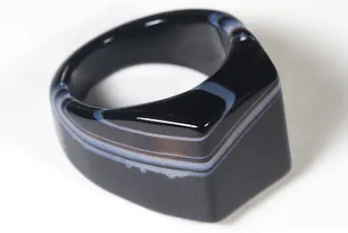 Black Agate Ring