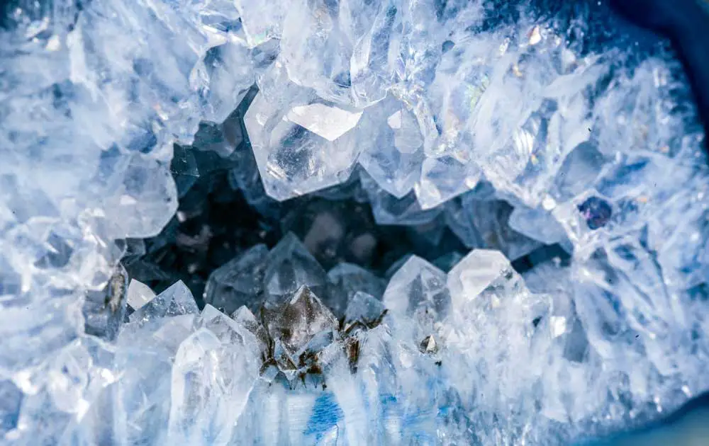 blue quartz geode