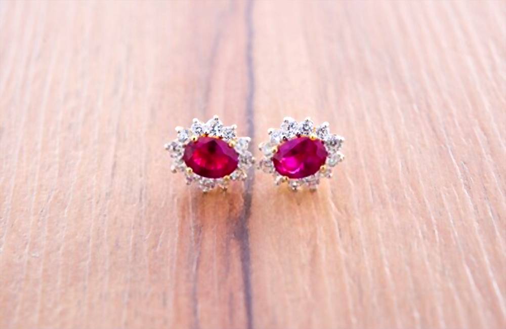 Pink Sapphire Earrings