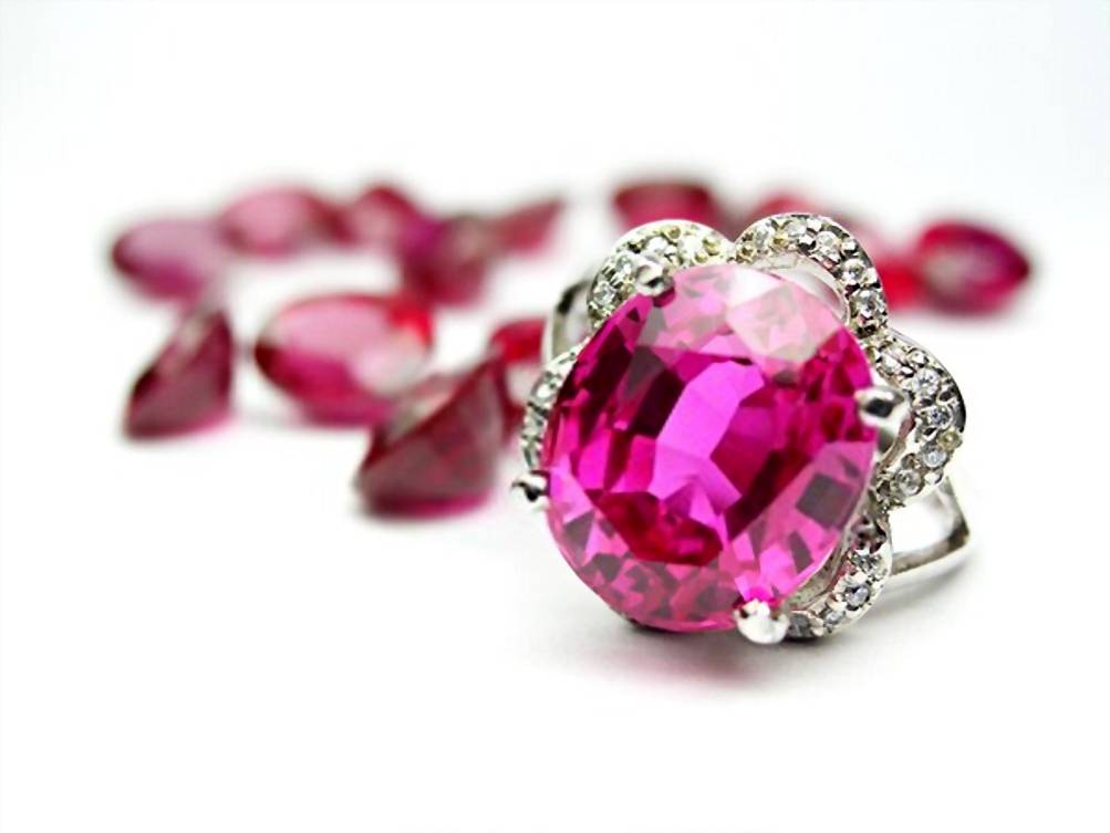  Genuine Pink Sapphire Ring