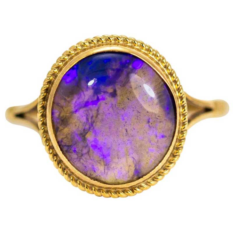 purple agate ring