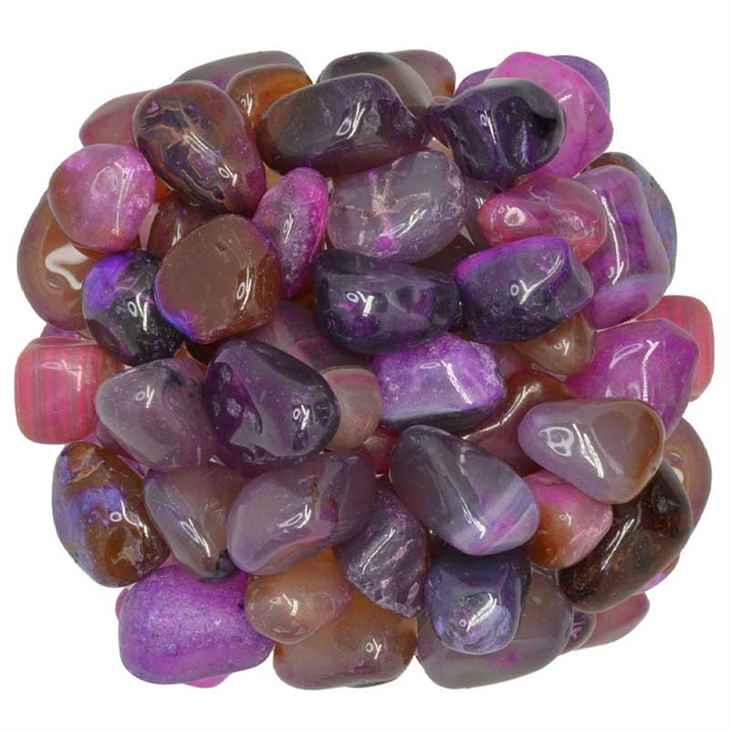 purple agate tumbled stones