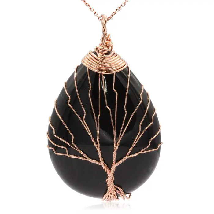 black onyx pendant necklaces
