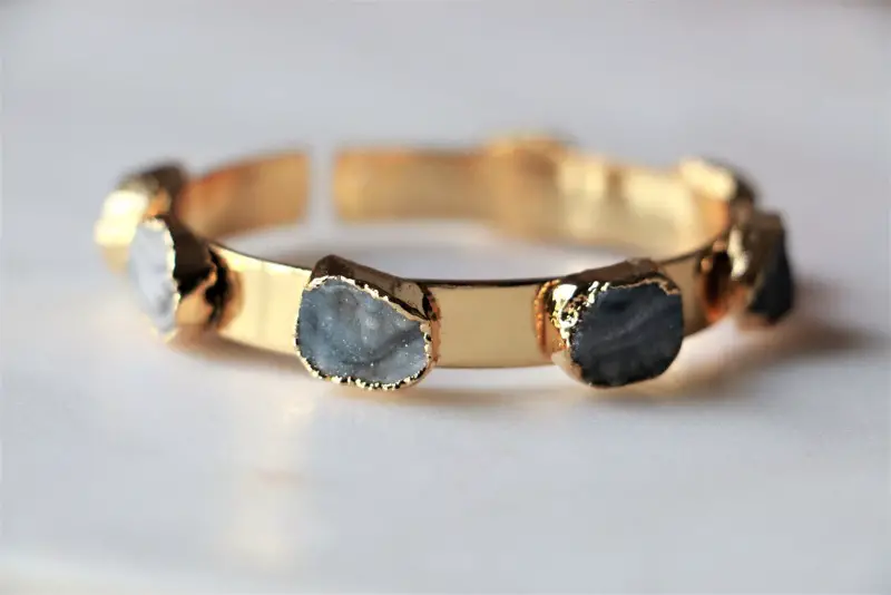 druzy quartz bracelet