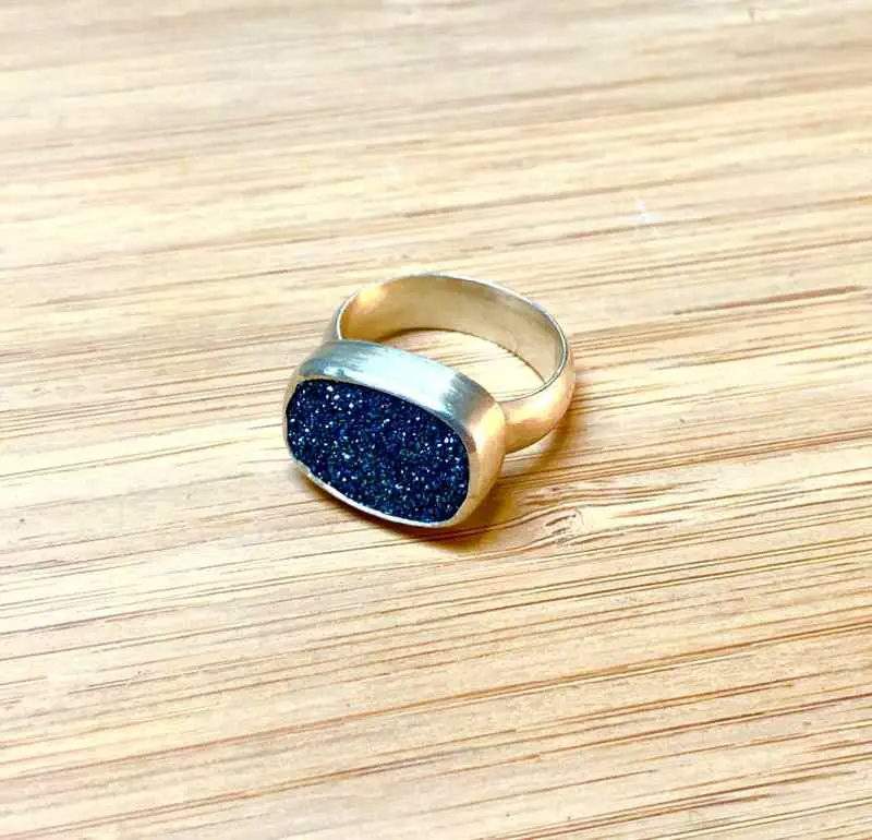 druzy quartz ring