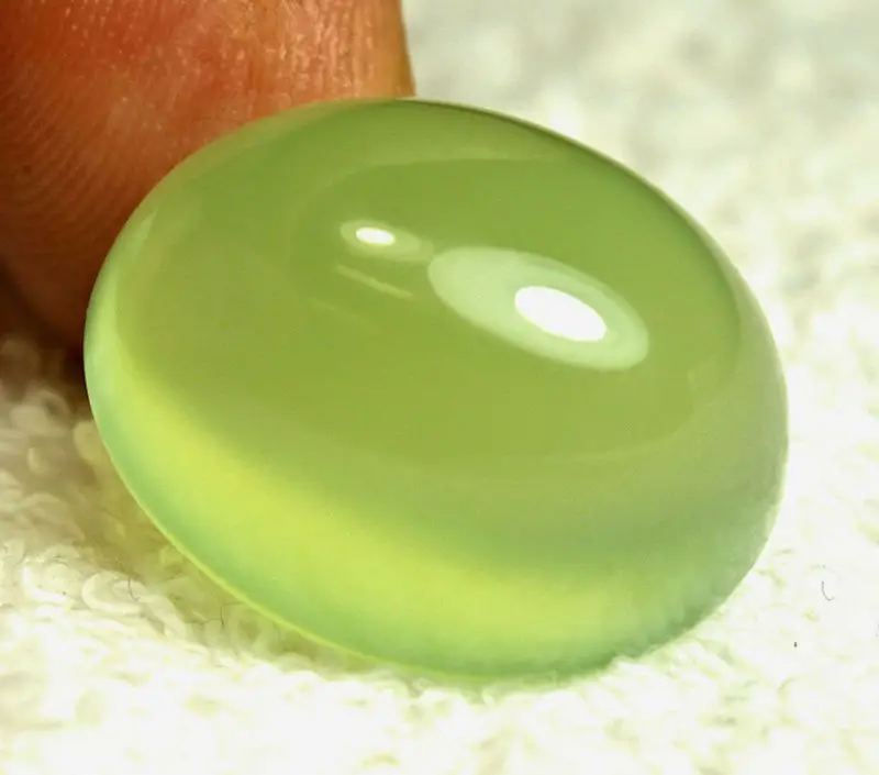 green agate cabochon
