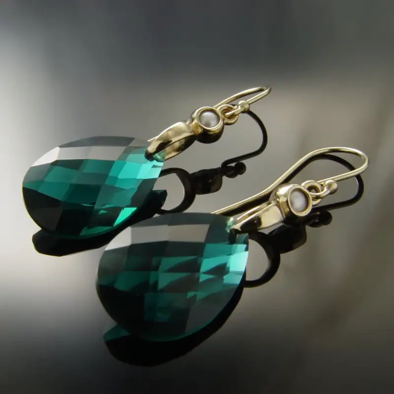 green agate earrings