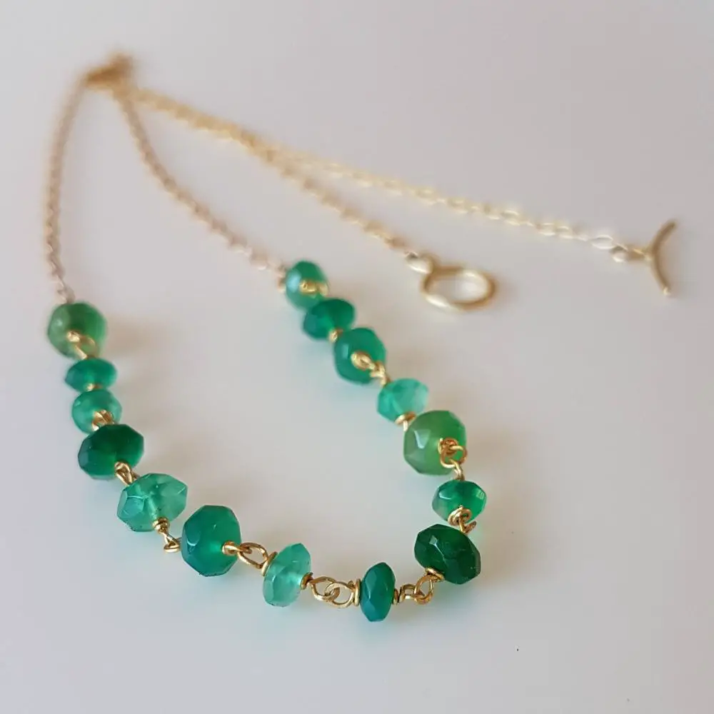 green agate necklaces