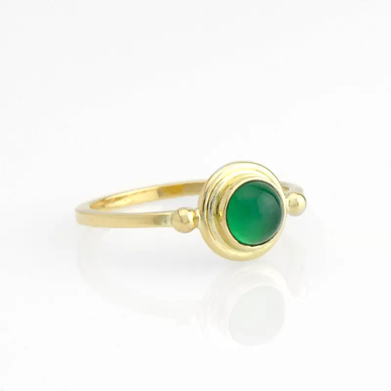 green agate ring