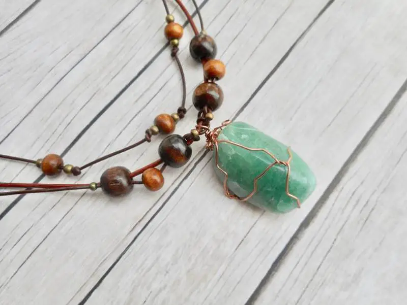 green aventurine necklace