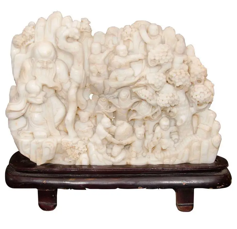 carved white jade