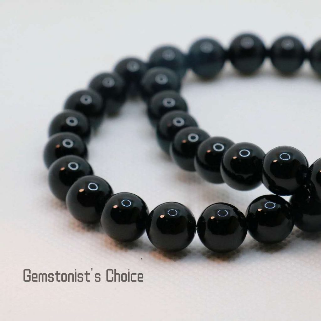 black agate beads