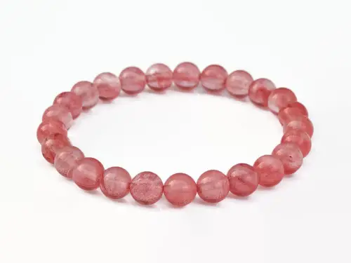 cherry quartz bracelet