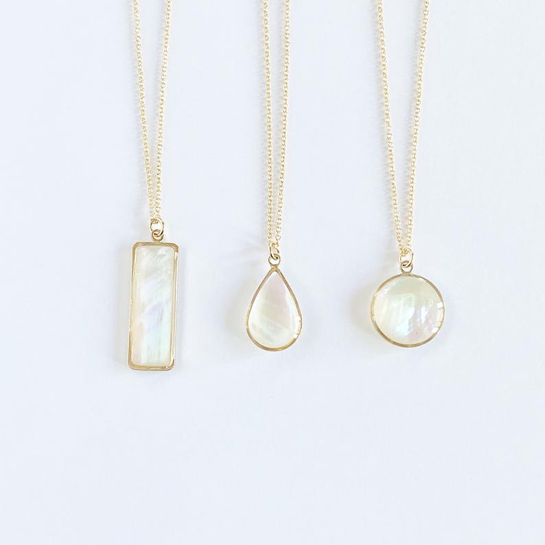 mother of pearl necklaces