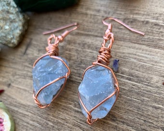 celestite earrings