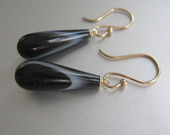black agate earrings