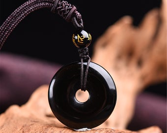 black obsidian necklace