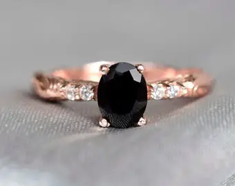 black obsidian ring