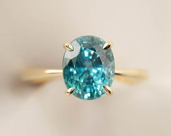 blue zircon ring