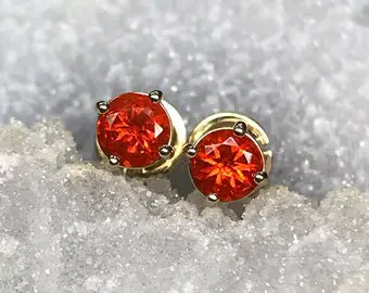 fire opal earrings