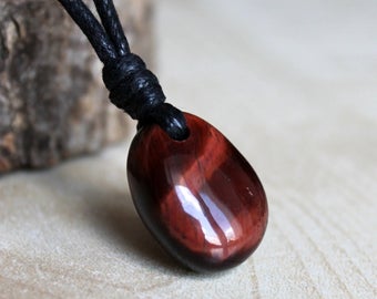 red tiger's eye pendant