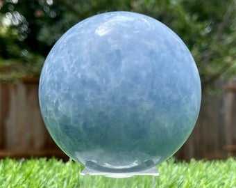 blue calcite sphere