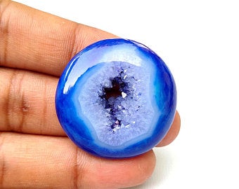 blue onyx druzy cabochon