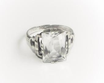 clear quartz ring