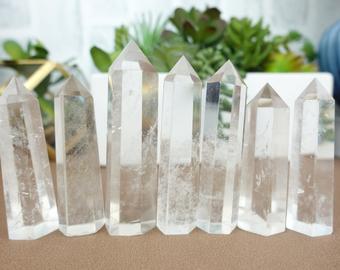 clear quartz tower