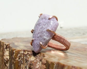 lepidolite ring