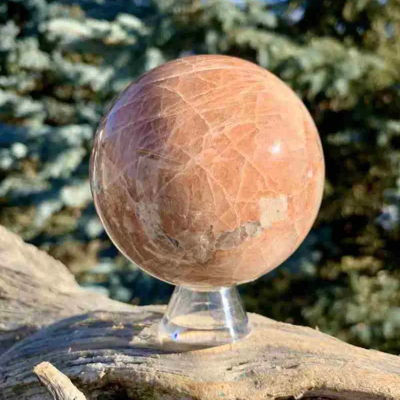 Peach Moonstone Sphere