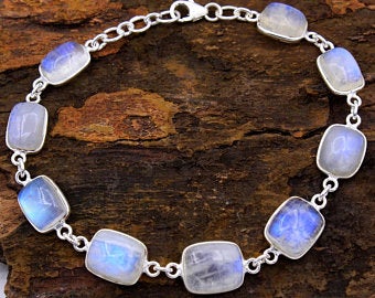 rainbow moonstone bracelet