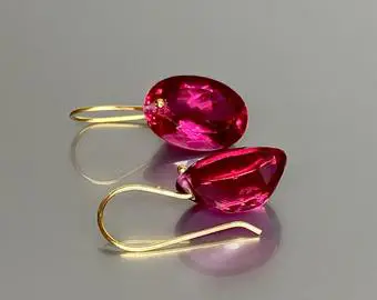 rubellite earrings