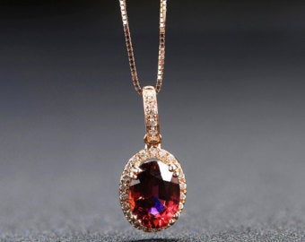 rubellite necklace