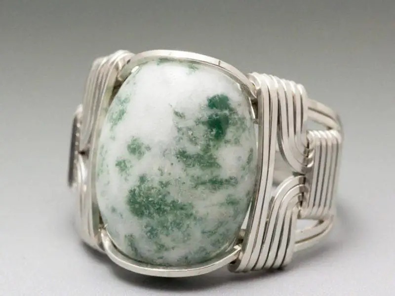 tree agate ring