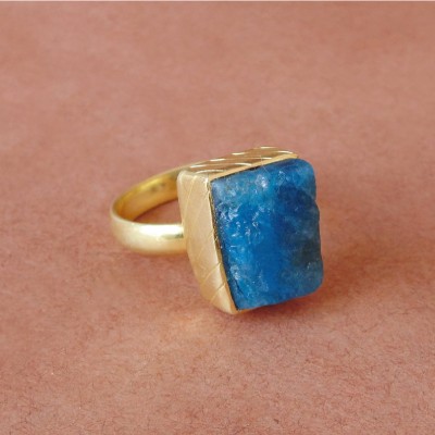 Blue Apatite Ring