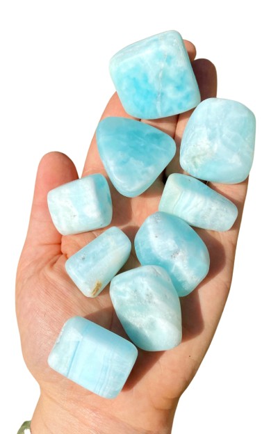 Blue Aragonite Tumbled Stones