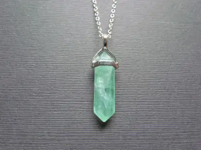 green calcite pendant