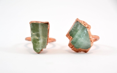 green calcite ring