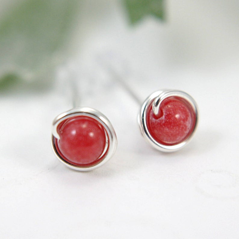 red jade earrings