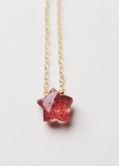 Strawberry Quartz Necklace