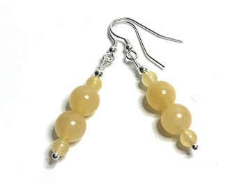 yellow calcite earrings