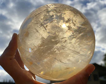 yellow calcite sphere