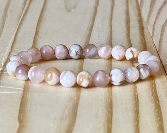 flower agate bracelet