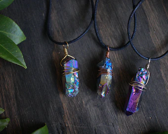 titanium quartz necklace