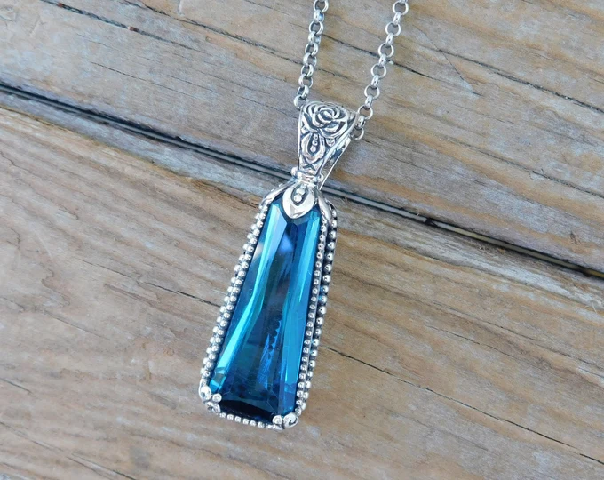 London Blue Topaz Necklace