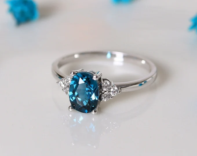 London blue topaz ring